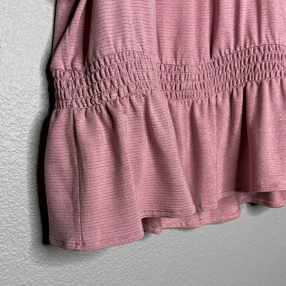 NWT LC Lauren‎ Conrad Pink Tunic Horizontal Sparkles Size XL - Picture 5 of 10